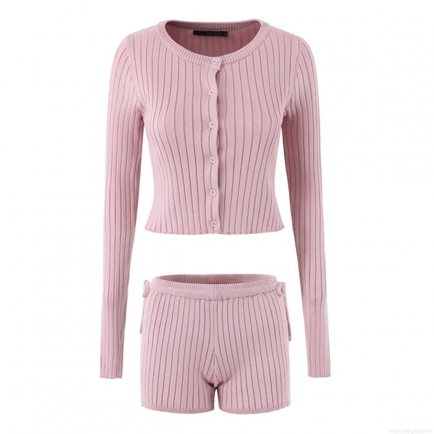 Women's Casual Ribbed Knit 2 Piece Set Cardigan Camisole High Waist Shorts Skirt Wide Leg Pants Solid Color Viscose Blend Loungewear Streetwear Outfits For Women