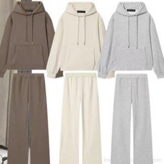 Women's Casual Two Piece Set Hooded Sweatshirt And Wide Leg Pants Solid Color Long Sleeve Hoodie Loose Jogger Tracksuit For Autumn Streetwear Comfort Loungewear