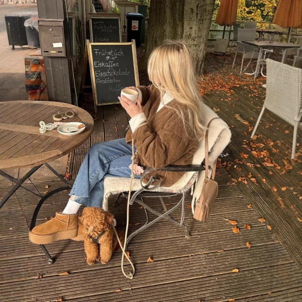 Women's Retro Brown Corduroy Quilted Jacket Loose Fit Tie-Front Long Sleeve Cotton Padded Coat Casual Warm Outerwear For Autumn Winter