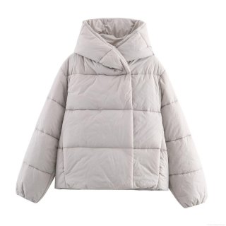 Women's Fashion Casual Hooded Padded Jacket Winter Thick Waterproof Quilted Parka Coat Loose Fit Warm Outerwear With Hidden Buttons For Ladies Daily Outdoor Wear