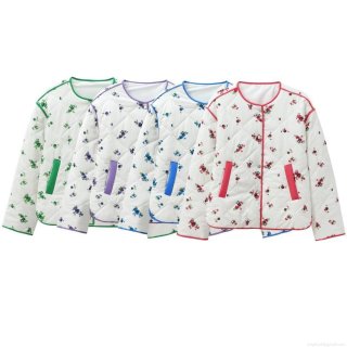 Women's Quilted Floral Print Cotton Padded Jacket Polyester Fabric Warm Lightweight Casual Coat For Winter Outdoor Streetwear Ladies Fashion Long Sleeve Outerwear